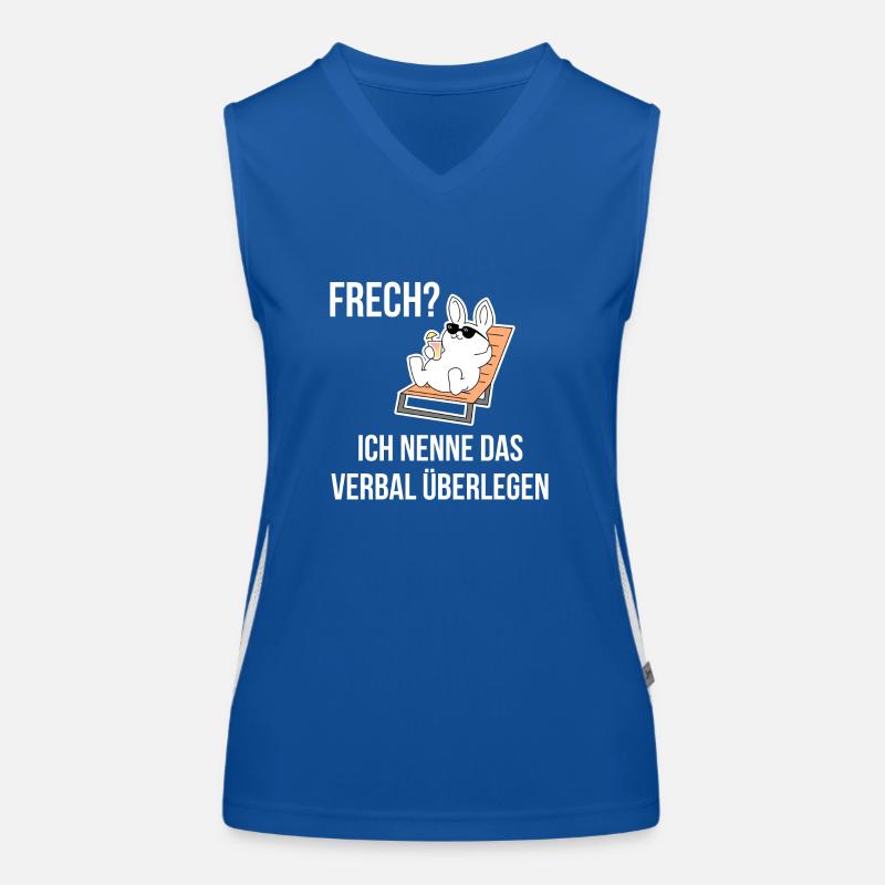 Frech Frecher Hase Statement Geek Spruch Geschenk Funktionelles Kontrast-Tank Top für Frauen
