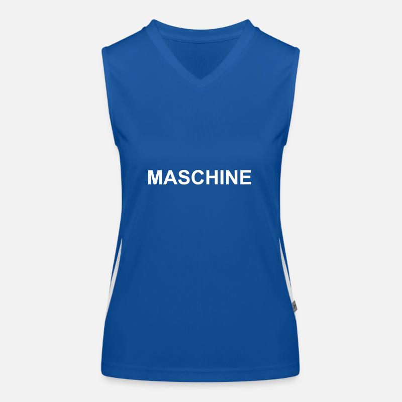 Design MASCHINE white Women's Functional Contrast Tank Top