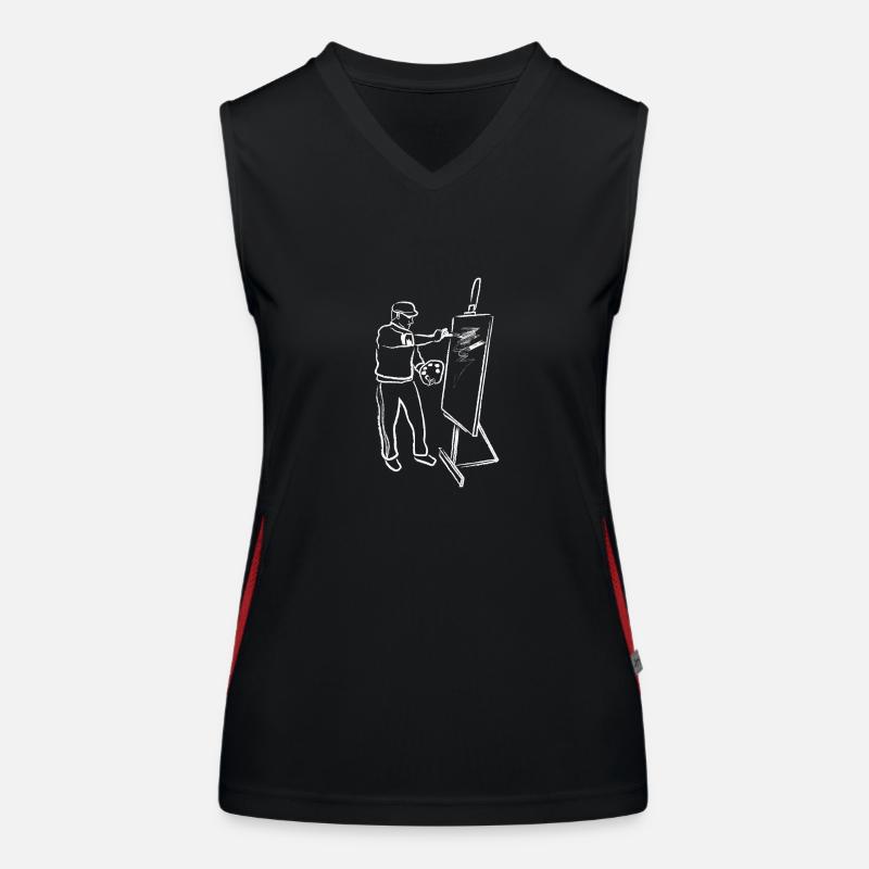 Artist Painter Canvas Art Gift Idea Hobby Women's Functional Contrast Tank Top