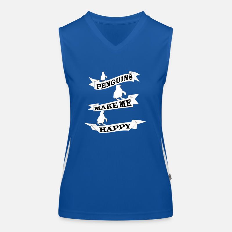 Pinguin Funktionelles Kontrast-Tank Top für Frauen