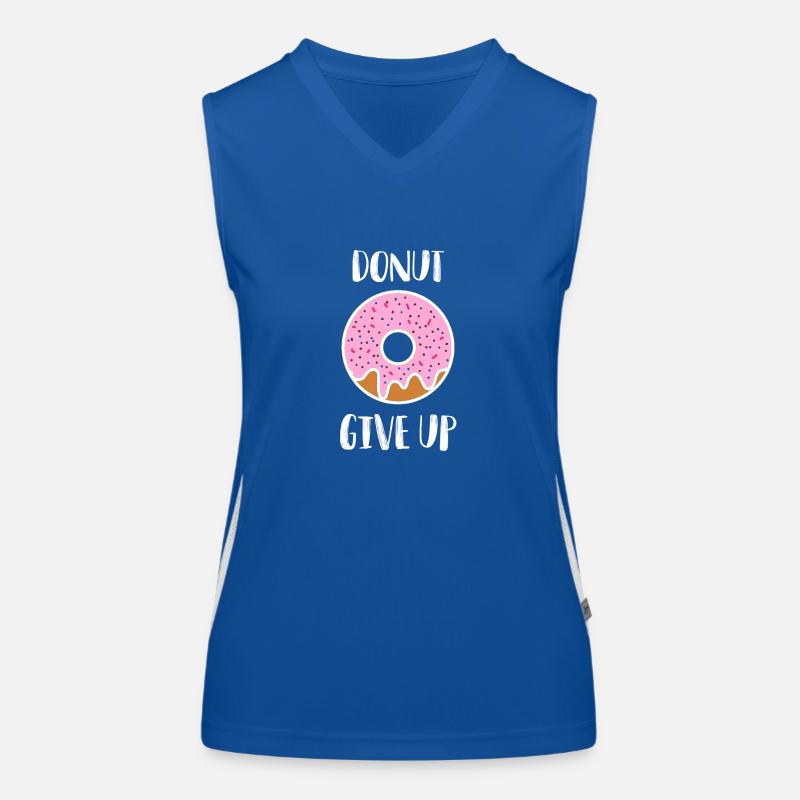 funny donut sayings Women's Functional Contrast Tank Top