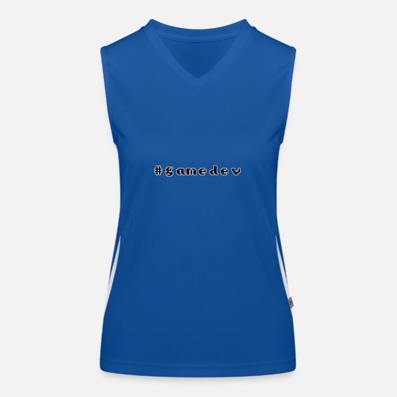 #gamedev Hashtag Gaming Developer Women's Functional Contrast Tank Top