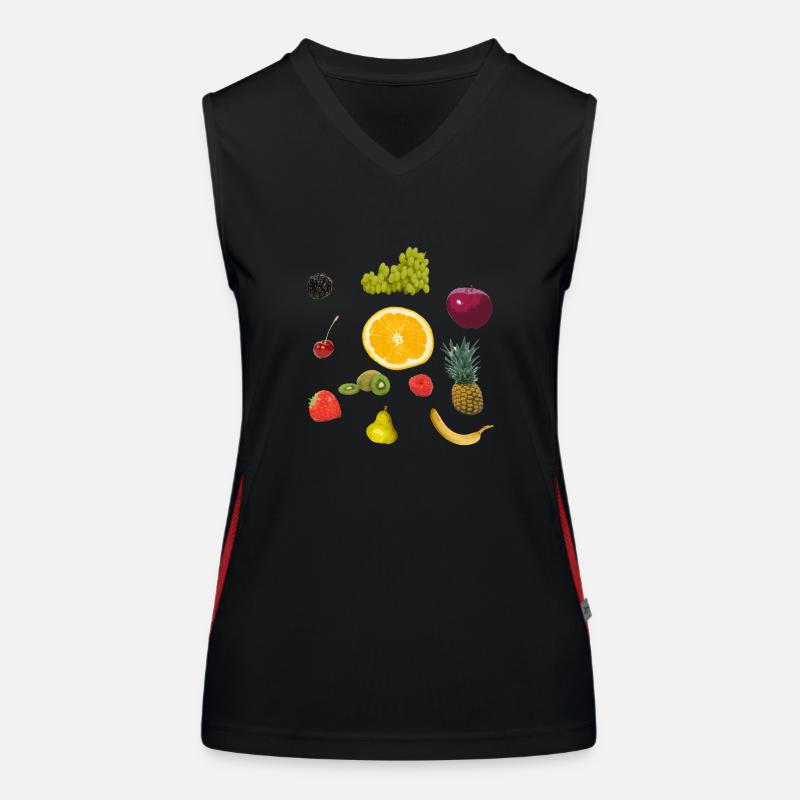 Früchte Funktionelles Kontrast-Tank Top für Frauen