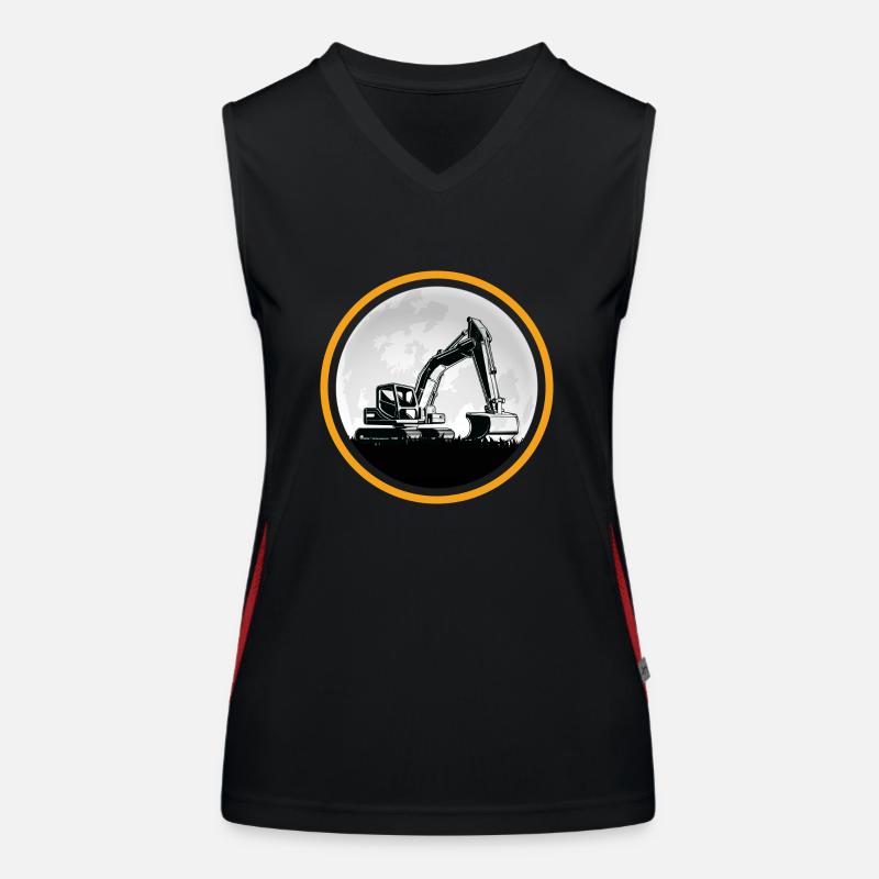 Excavator Excavator Driver Construction Site Excavator Shovel Women's Functional Contrast Tank Top