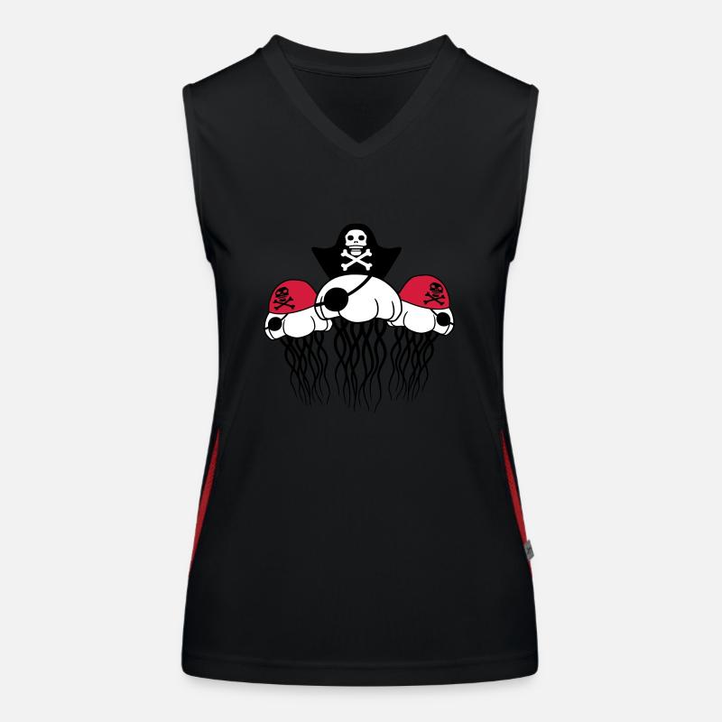 3 amis équipe équipe pirate marin marin Débardeur respirant contrasté Femme
