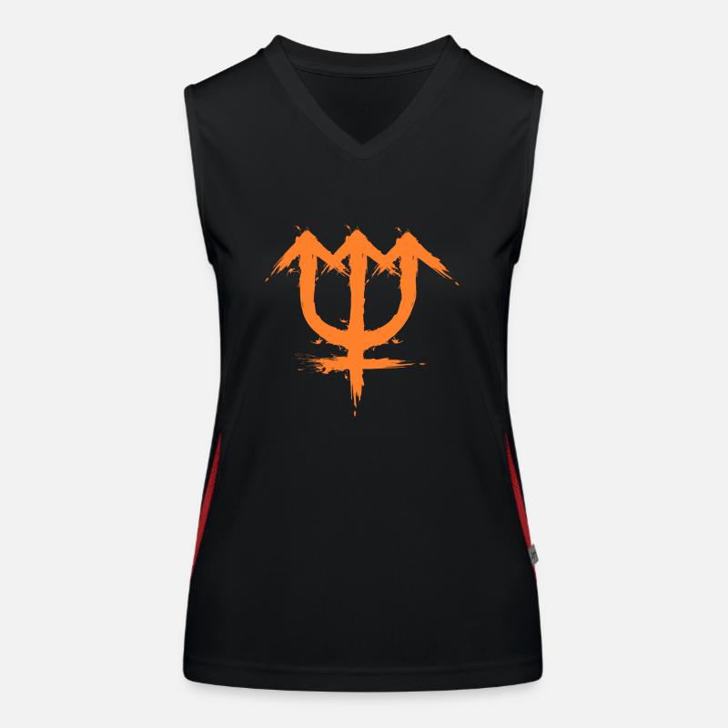 Astronomisches Symbol Planetensymbol Neptun Funktionelles Kontrast-Tank Top für Frauen