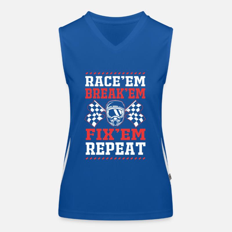 Course de dragsters Débardeur respirant contrasté Femme