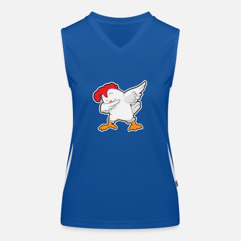 Dabbing Chicken - Dab Dancing Chicken - Chickens Women's Functional Contrast Tank Top