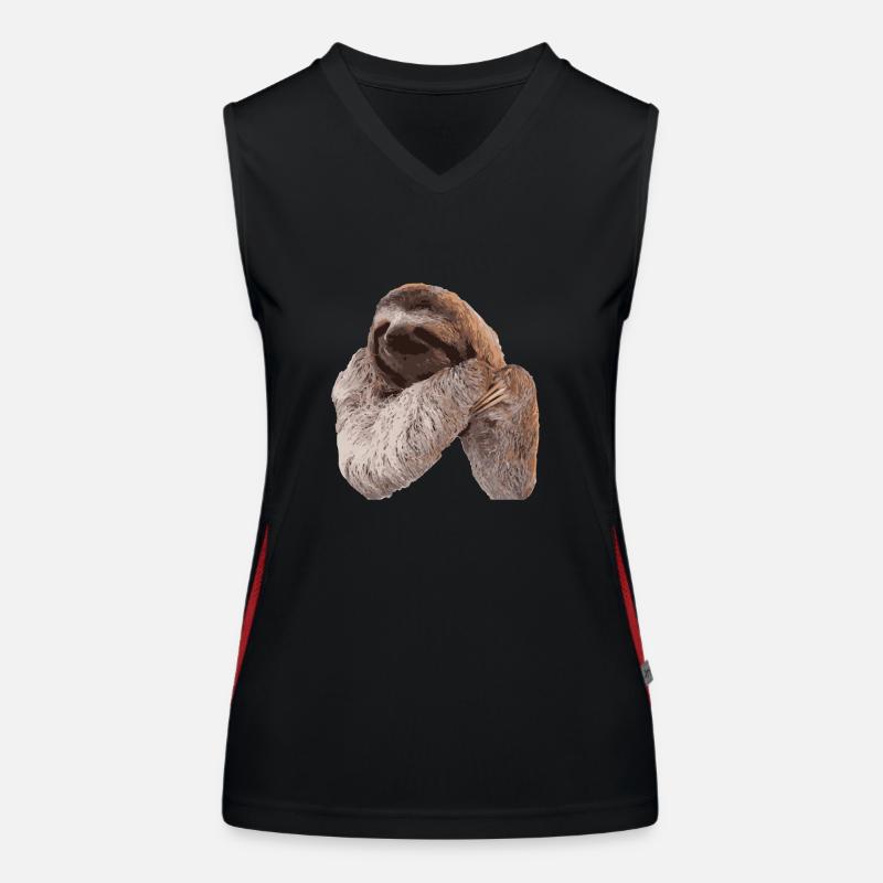 Faultier / Sloth Funktionelles Kontrast-Tank Top für Frauen