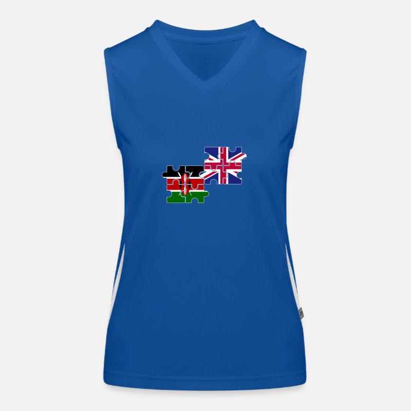 Kenya UK Flag British Kenyan Women's Functional Contrast Tank Top