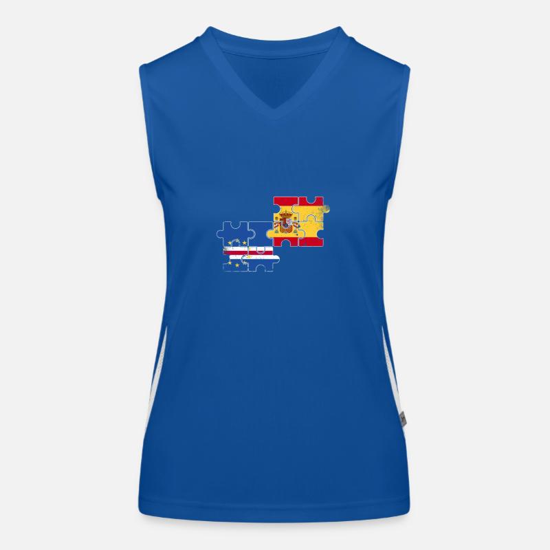 Cap-Vert Espagne Vintage Flag Cap-Vert Débardeur respirant contrasté Femme