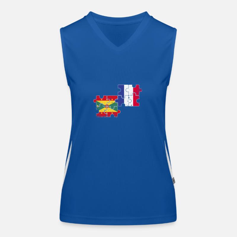 Grenade Grenade Grenade Drapeau Vintage de la Grenade Débardeur respirant contrasté Femme
