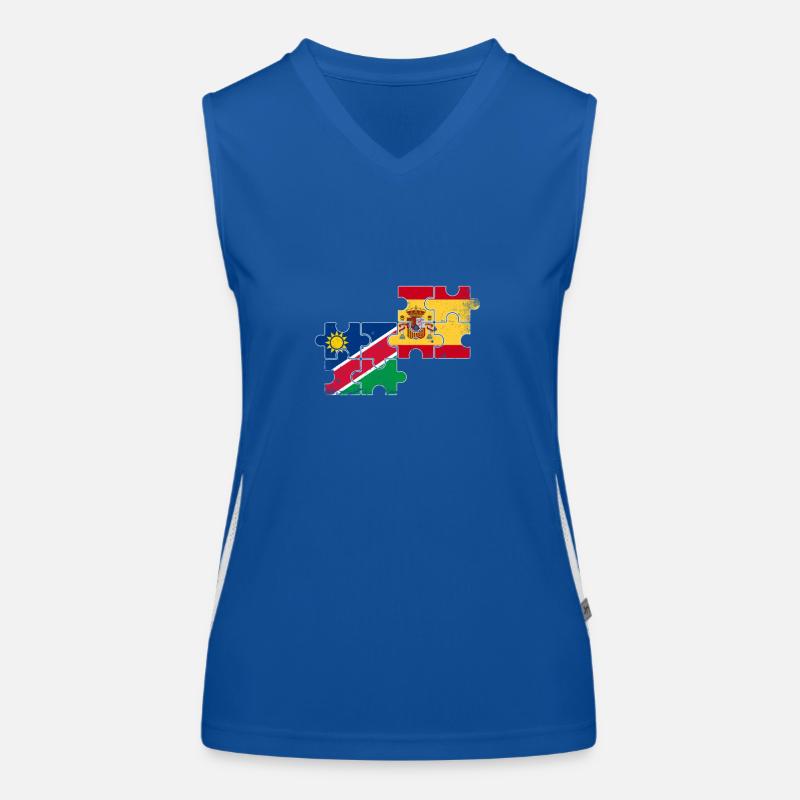 Namibia Spanien Vintage Flagge Spanisch Namibier Funktionelles Kontrast-Tank Top für Frauen