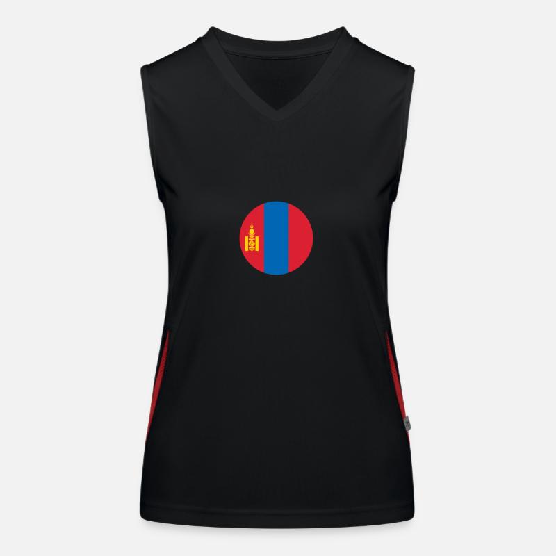 Mongolei Mongolische Flagge Mongole Funktionelles Kontrast-Tank Top für Frauen