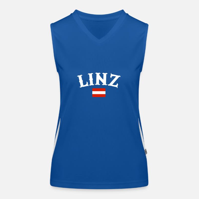 Linz, Austria, Austrian Flag Women's Functional Contrast Tank Top