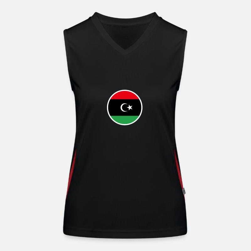 Libya Libyan Flag Libyan Women's Functional Contrast Tank Top