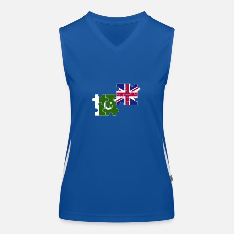 Pakistan UK Flag British Pakistani Women's Functional Contrast Tank Top