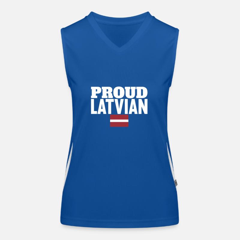 Fier letton Letton Drapeau letton Letton Letton Letton Débardeur respirant contrasté Femme