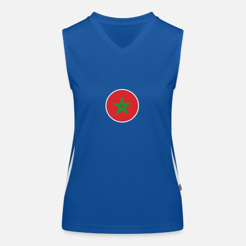 Morocco Moroccan Flag Moroccan Women's Functional Contrast Tank Top