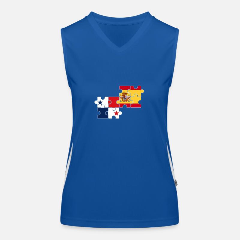 Panama Spain Flag Spanish Panamanian Women's Functional Contrast Tank Top
