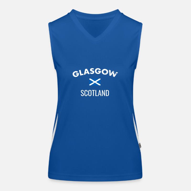 Glasgow Ecosse Ecosse Drapeau Ecossais Ecosse Débardeur respirant contrasté Femme