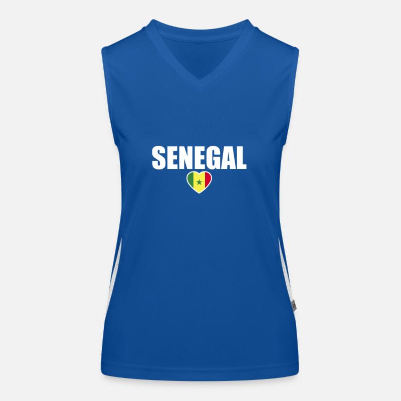 Sénégal Drapeau Sénégal Sénégal Débardeur respirant contrasté Femme
