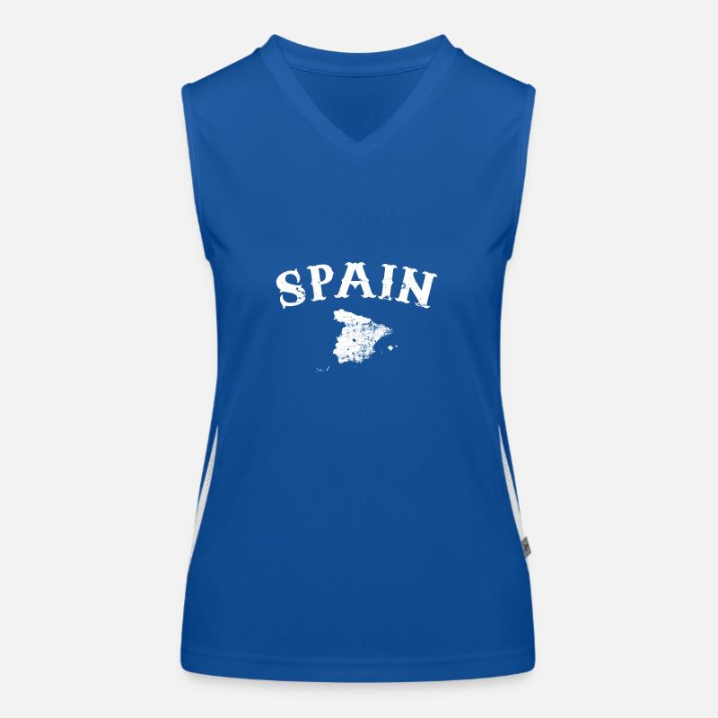 Spain Vintage Spanien Karte Spanische Spanier Funktionelles Kontrast-Tank Top für Frauen