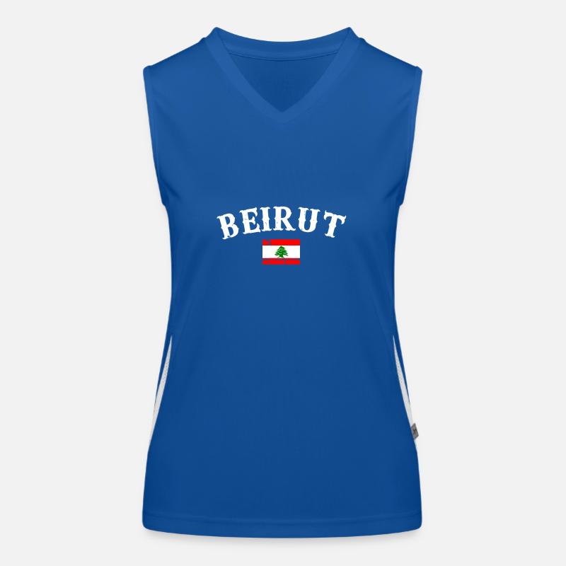 Beyrouth Liban Vintage drapeau libanais Débardeur respirant contrasté Femme