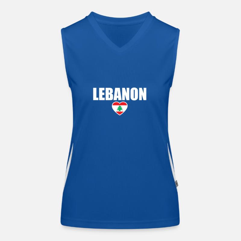 Liban Amour Drapeau Libanais Libanais Débardeur respirant contrasté Femme