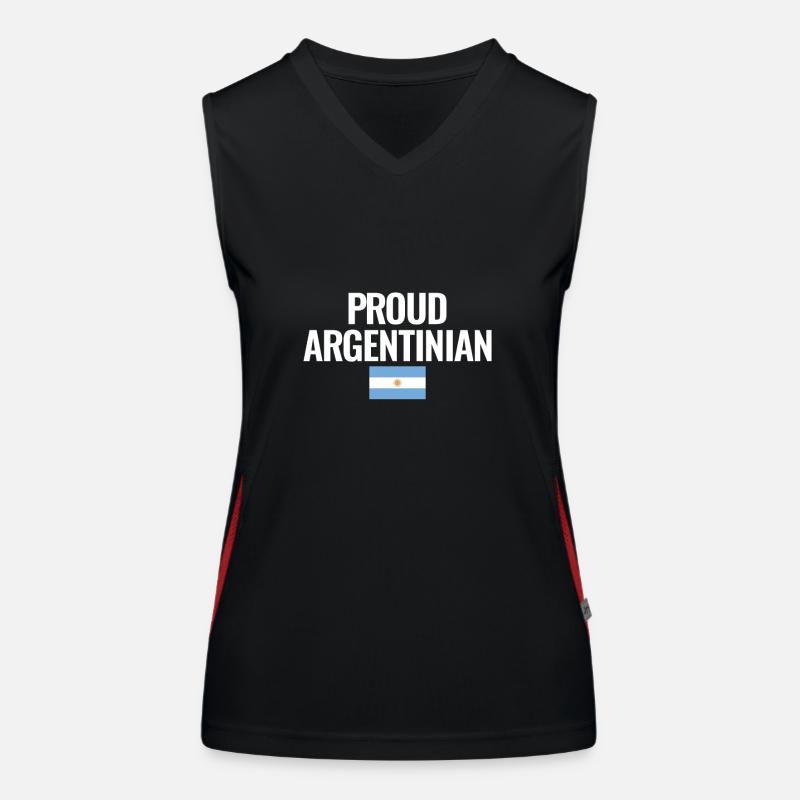 Fier drapeau argentin argentin Argentine Débardeur respirant contrasté Femme