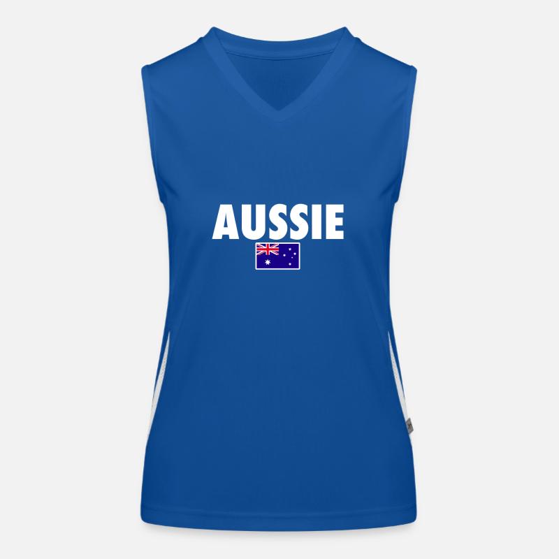 Aussie Australie Drapeau australien Australien Débardeur respirant contrasté Femme
