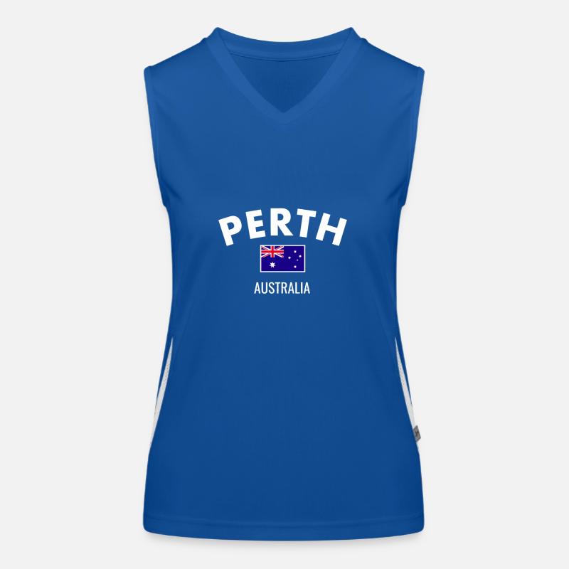 Perth, Australie, Australie, Drapeau australien Débardeur respirant contrasté Femme