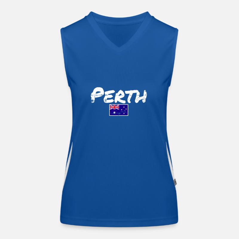 Perth Australie Vintage drapeau australien Débardeur respirant contrasté Femme