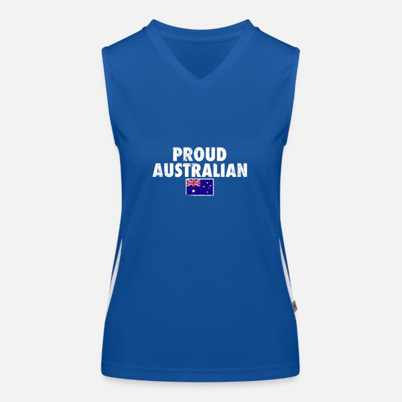 Fier drapeau australien australien Vintage Débardeur respirant contrasté Femme