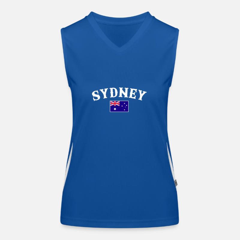 Sydney Australie Australie Drapeau australien Débardeur respirant contrasté Femme