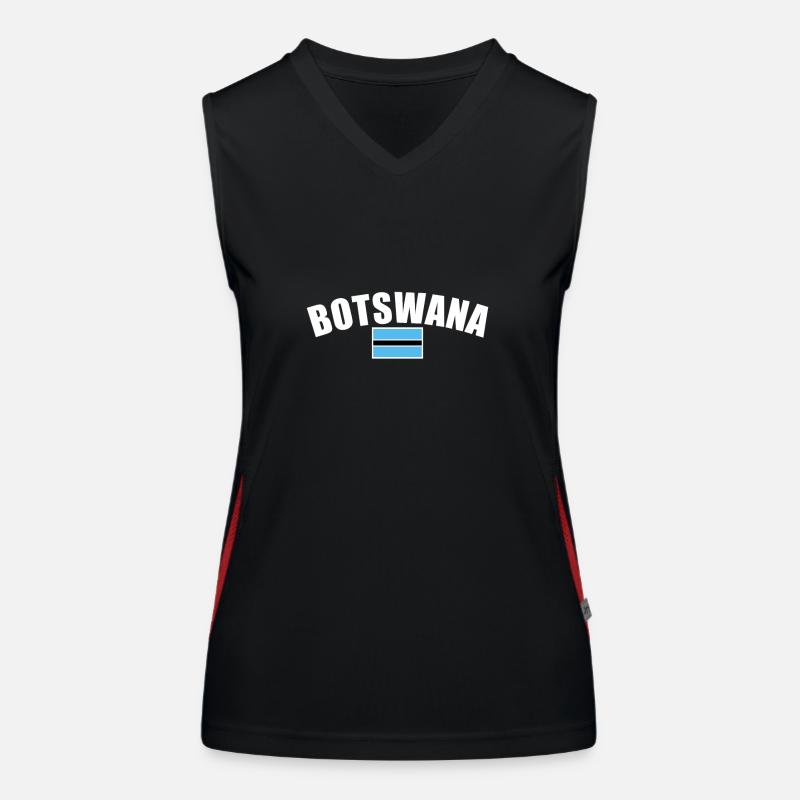 Botswana Botswana Drapeau Botswana Débardeur respirant contrasté Femme