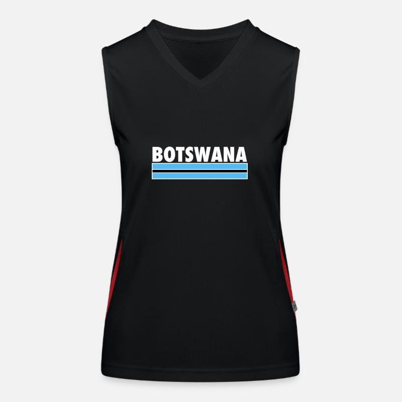 Botswana Botswana Drapeau Botswana Débardeur respirant contrasté Femme