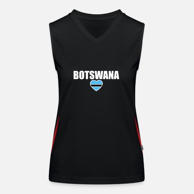 Botswana Botswana Drapeau Botswana Débardeur respirant contrasté Femme