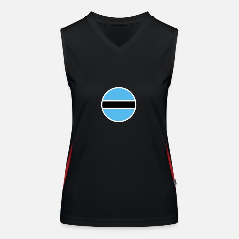Botswana Botswana drapeau botswanais Débardeur respirant contrasté Femme
