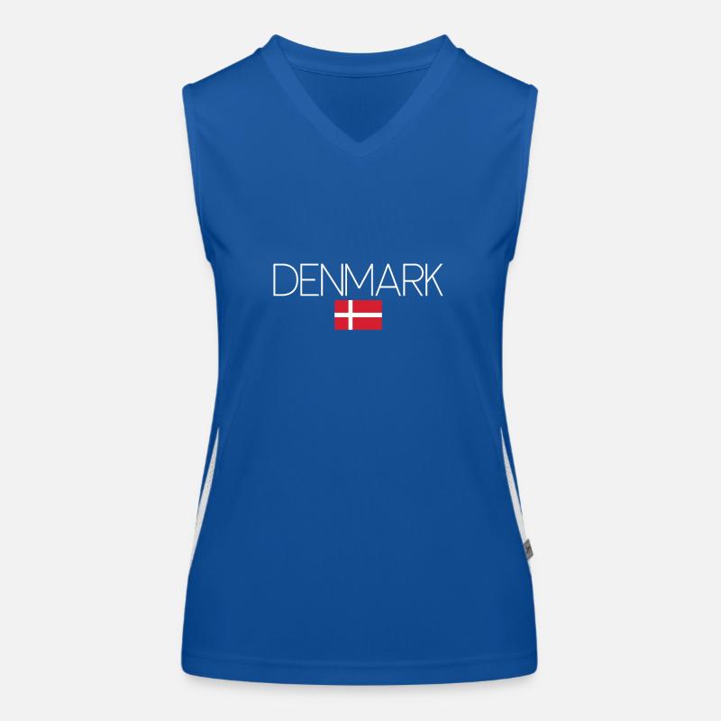 Denmark Denmark Danish Flag Proud Dane Women's Functional Contrast Tank Top