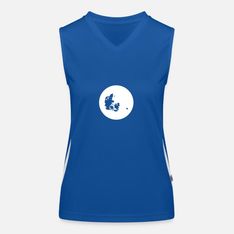 Denmark Map Danish Proud Dane Women's Functional Contrast Tank Top