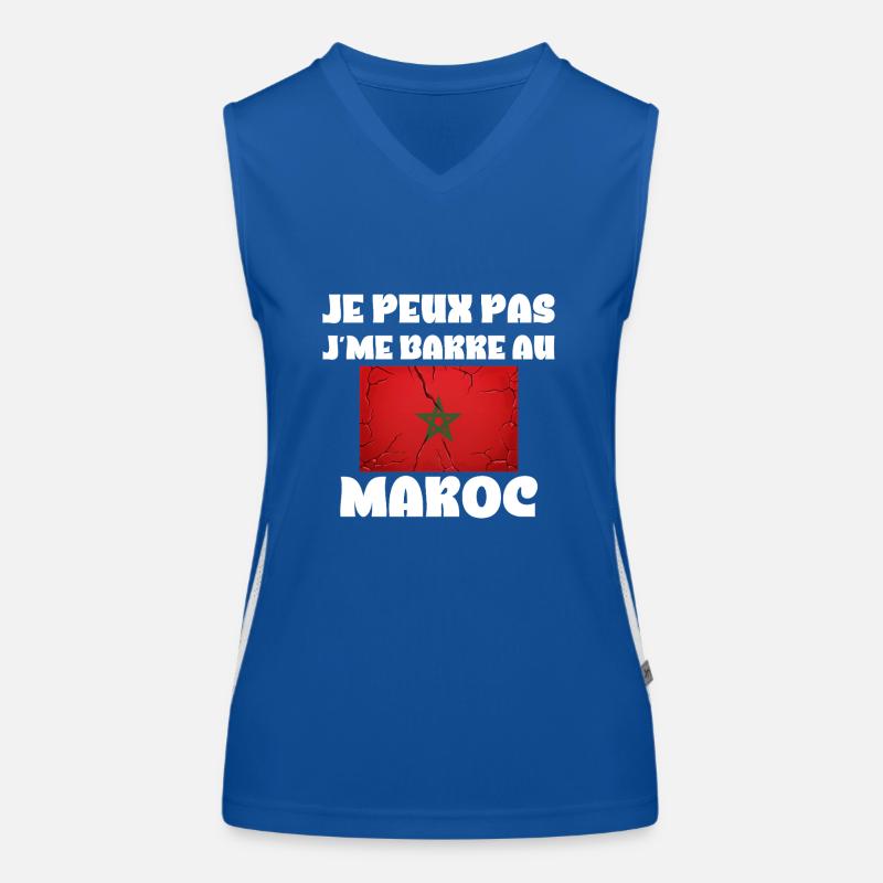 I Can't I Leave in Morocco Reisegeschenk Funktionelles Kontrast-Tank Top für Frauen
