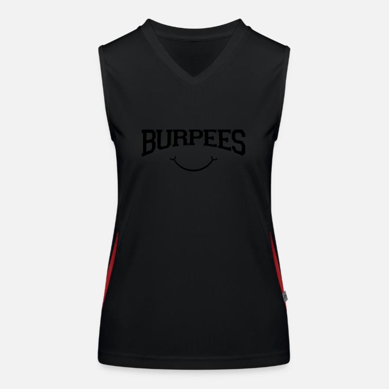 Burpees - It's Easy When You Smile :) Funktionelles Kontrast-Tank Top für Frauen