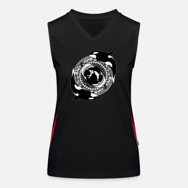 Tochter von Poseidon Funktionelles Kontrast-Tank Top für Frauen
