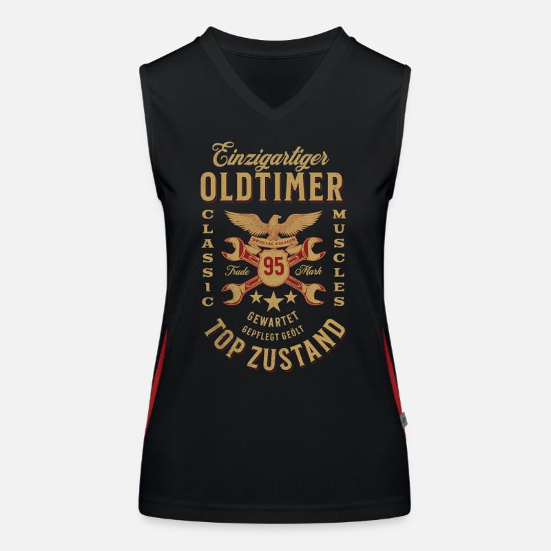 95. Geburtstag Oldtimer TOP ZUSTAND Funktionelles Kontrast-Tank Top für Frauen