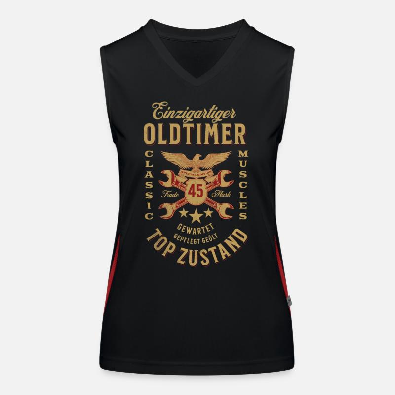 45. Geburtstag Oldtimer TOP ZUSTAND Funktionelles Kontrast-Tank Top für Frauen