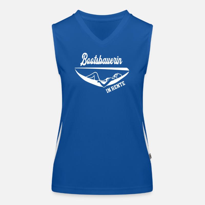 Bootsbauerin Rente Rentnerin Bootsbauerinnen Funktionelles Kontrast-Tank Top für Frauen