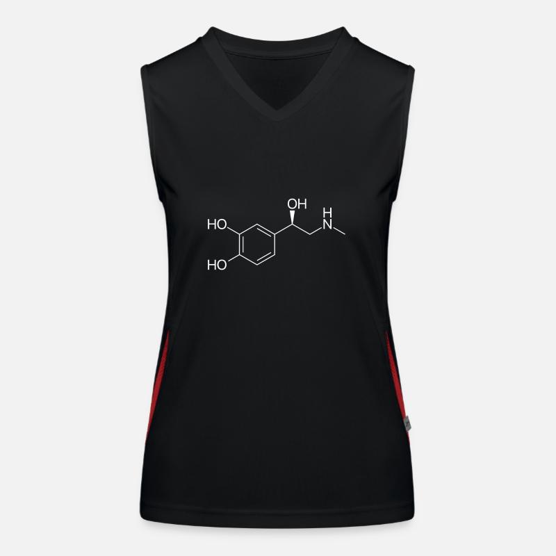 Adrenaline molecule - white Women's Functional Contrast Tank Top
