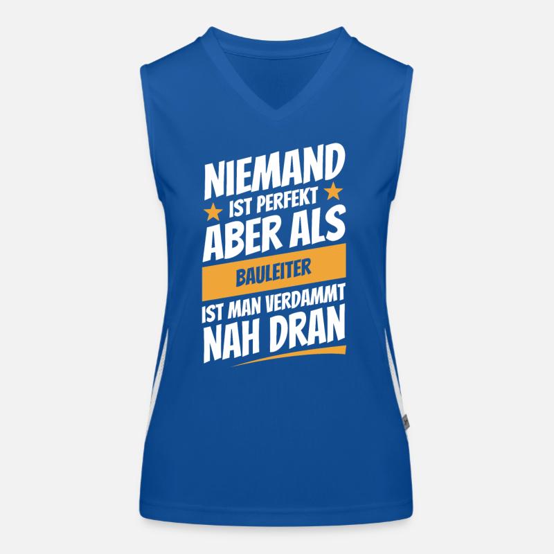 Niemand ist perfekt - Bauleiter - Spruch Funktionelles Kontrast-Tank Top für Frauen