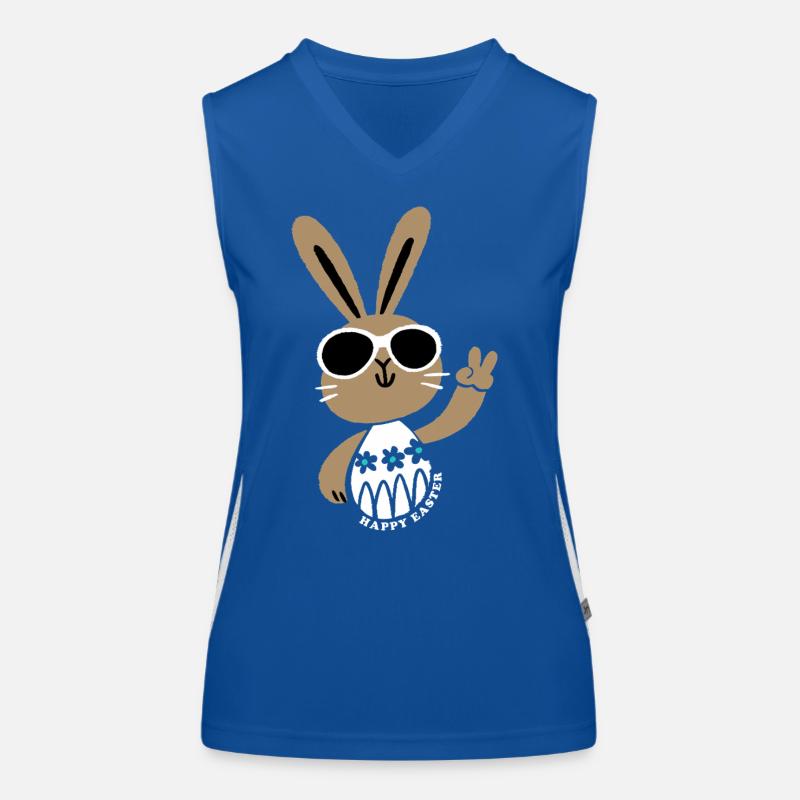 Happy Easter - Osterhase - Osterei - Geschenk Funktionelles Kontrast-Tank Top für Frauen
